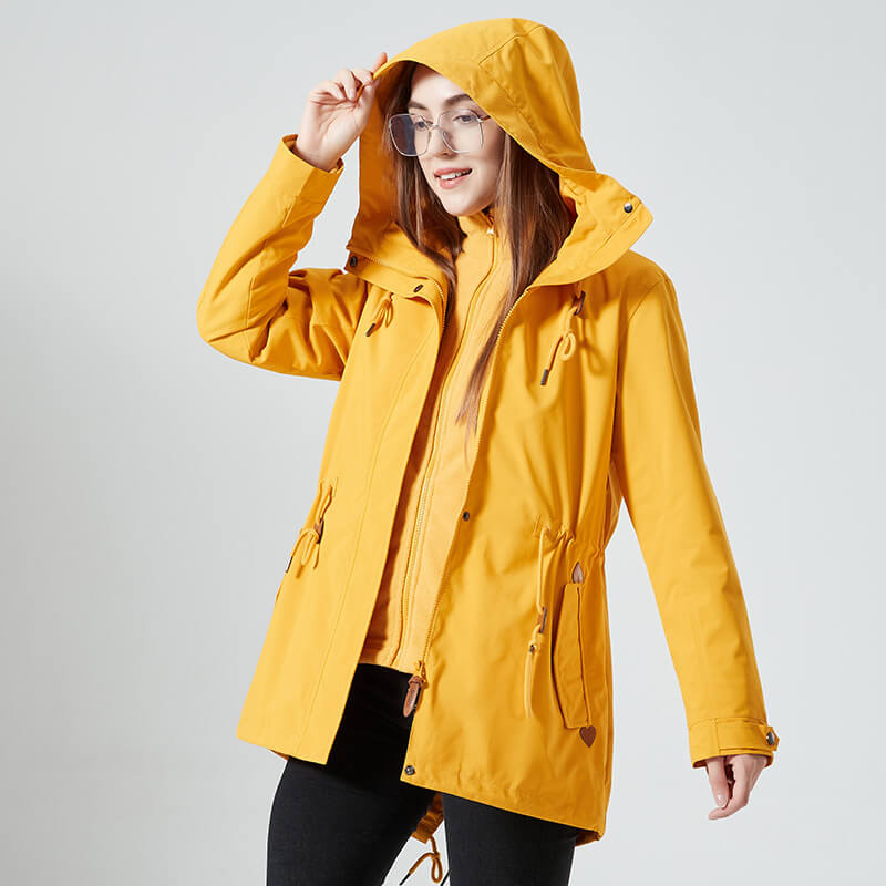 Bella - Chaqueta con capucha y cremallera Essential con cintura