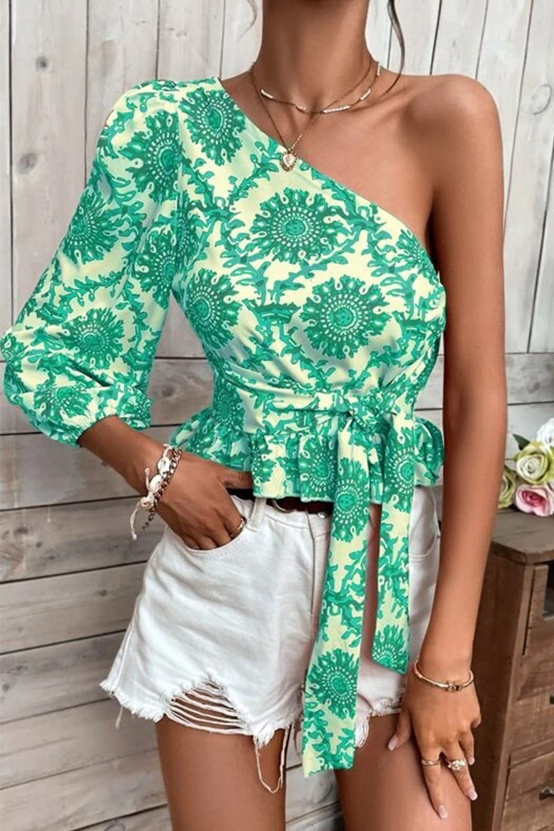 Aveline - Elegante top de un solo hombro