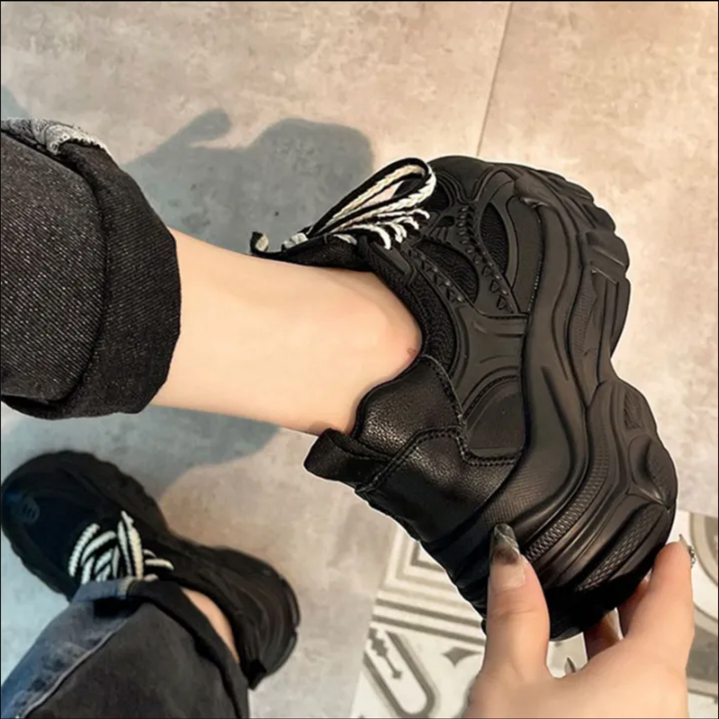 Armie – Zapatillas para correr con suela gruesa