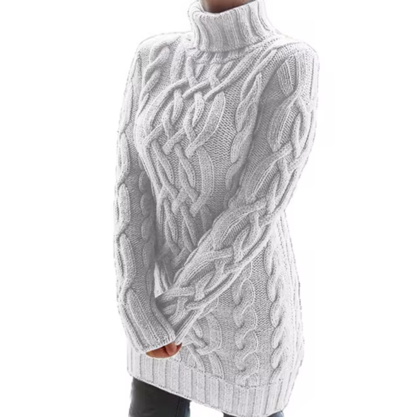 Tina – Jersey de punto con cuello alto y un toque especial