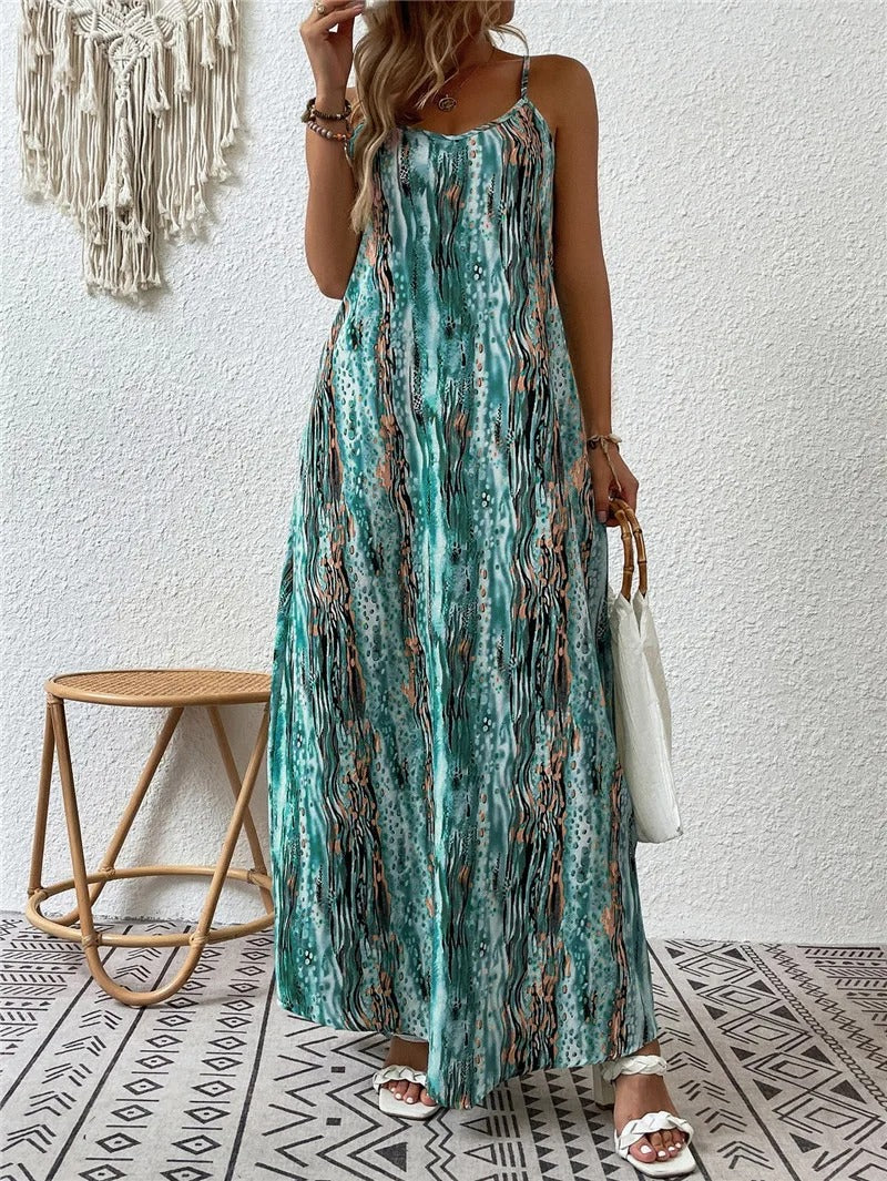 Lainey - Elegante vestido largo bohemio sin mangas