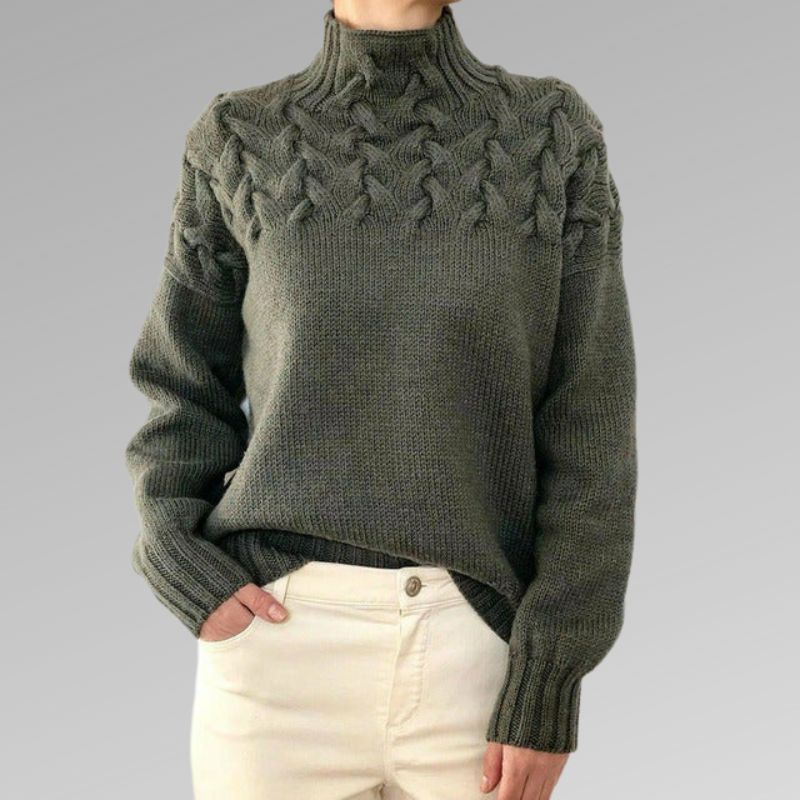 Camelia - Suéter elegante de punto con cuello alto