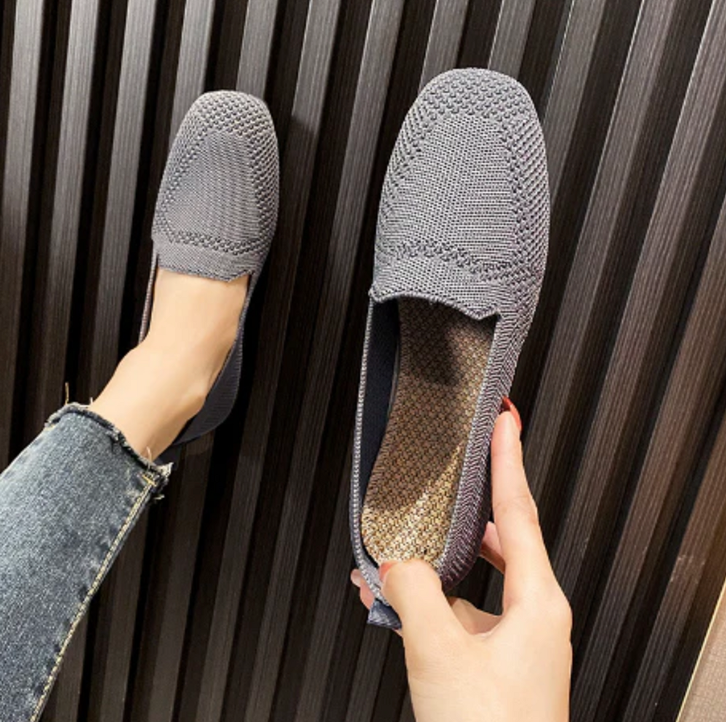 Vala – Zapatos planos cómodos de punto