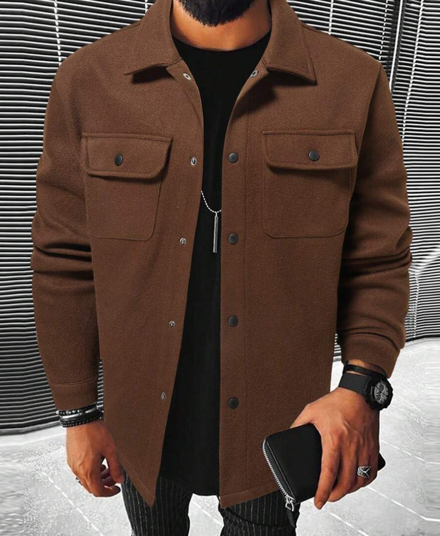 Devin - Abrigo de estilo casual con bolsillos delanteros