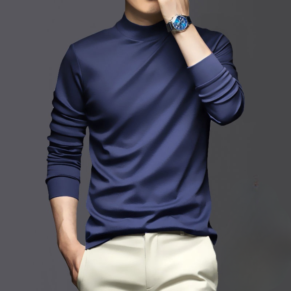 Carter - Cómoda camiseta casual de manga larga y cuello alto