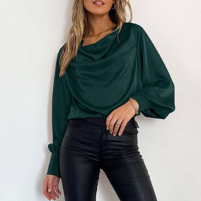 Shantelle - Elegante blusa suelta de manga larga