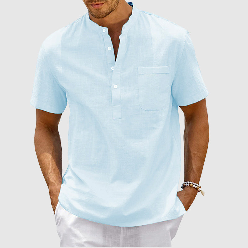 Lukas - Camisa casual elegante de manga corta con botones