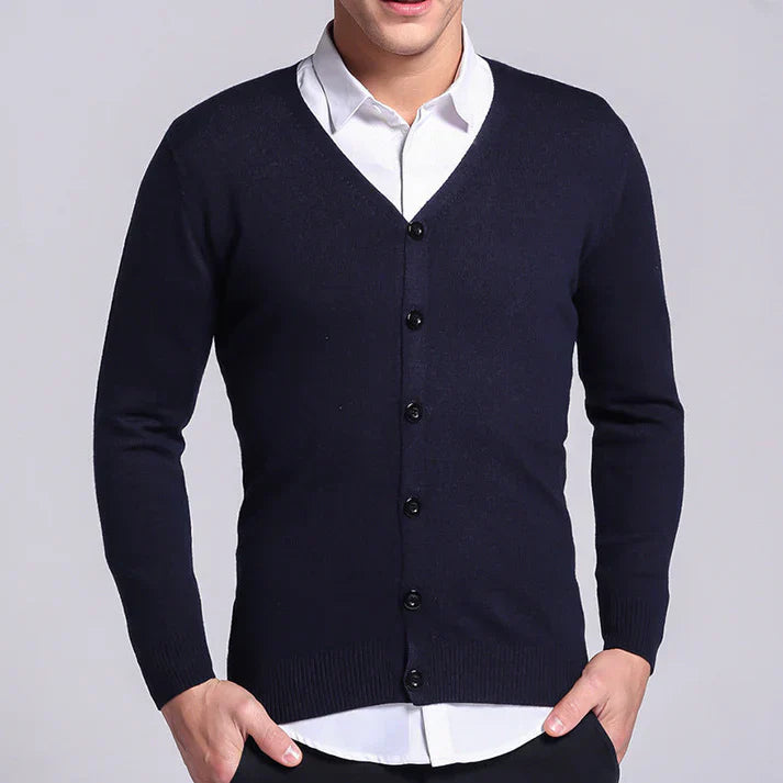Gareth - Chaqueta clásica con cuello de pico y botones