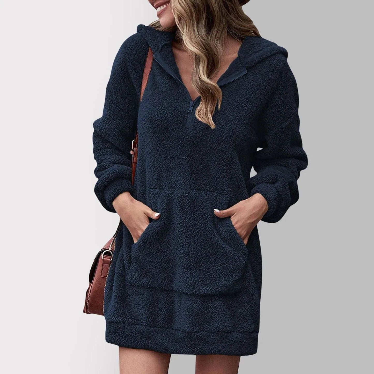 Patrina - Chaqueta holgada y cálida con capucha