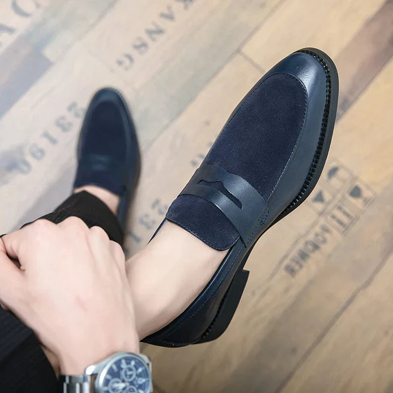 Bray - Mocasines elegantes de ante y piel