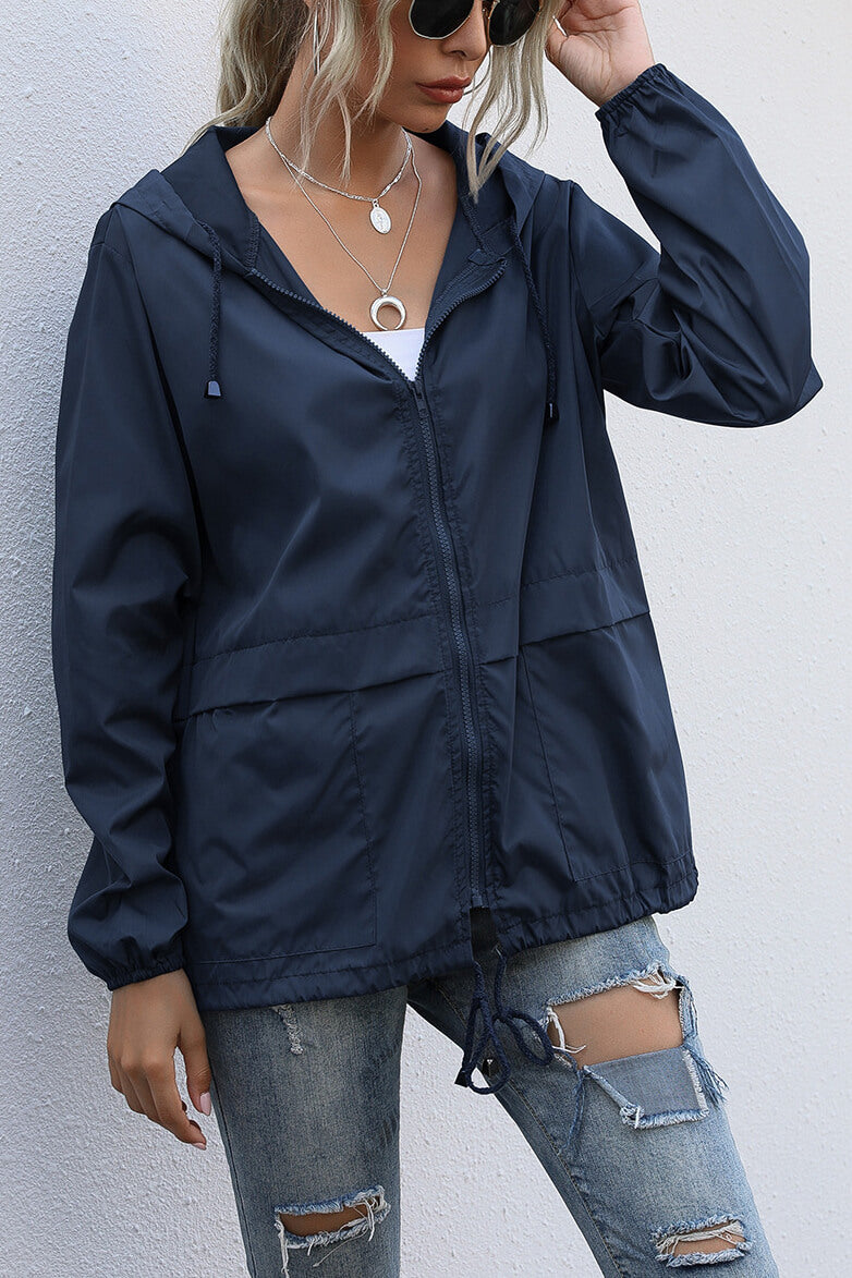 Arvi - Chaqueta deportiva cortavientos con capucha