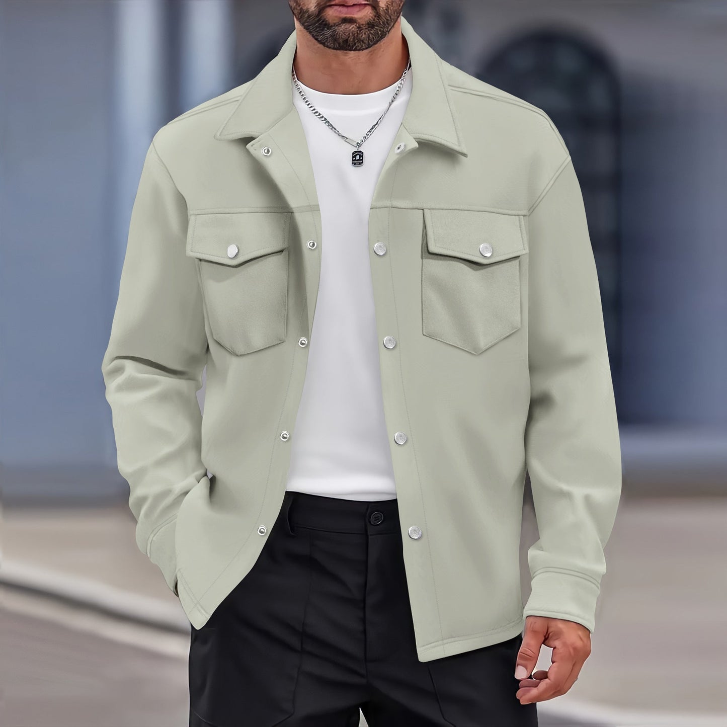 Darren - Chaqueta casual y estilosa con botones y bolsillos en el pecho