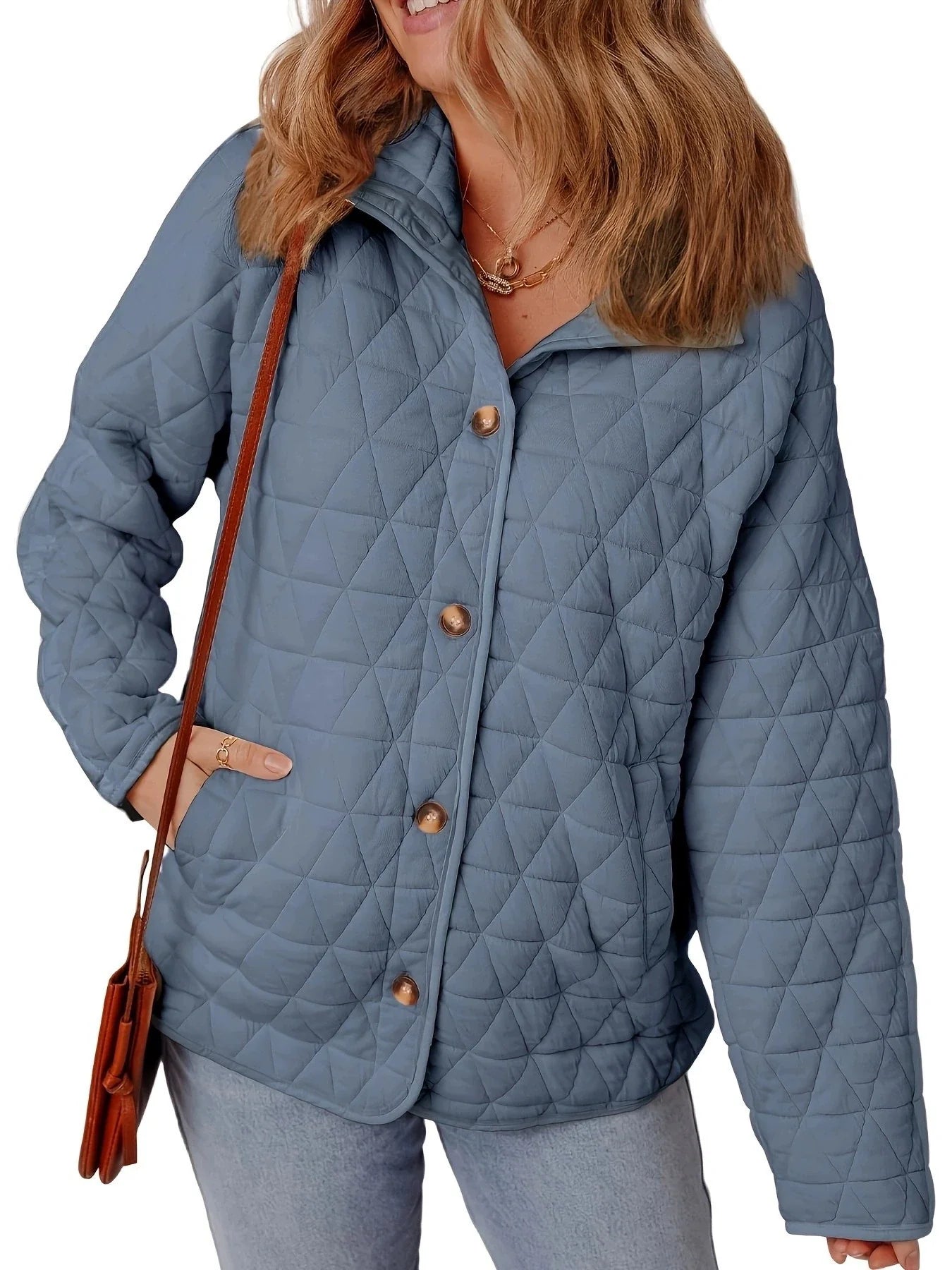 Vanesa - Elegante abrigo oversize acolchado con botones