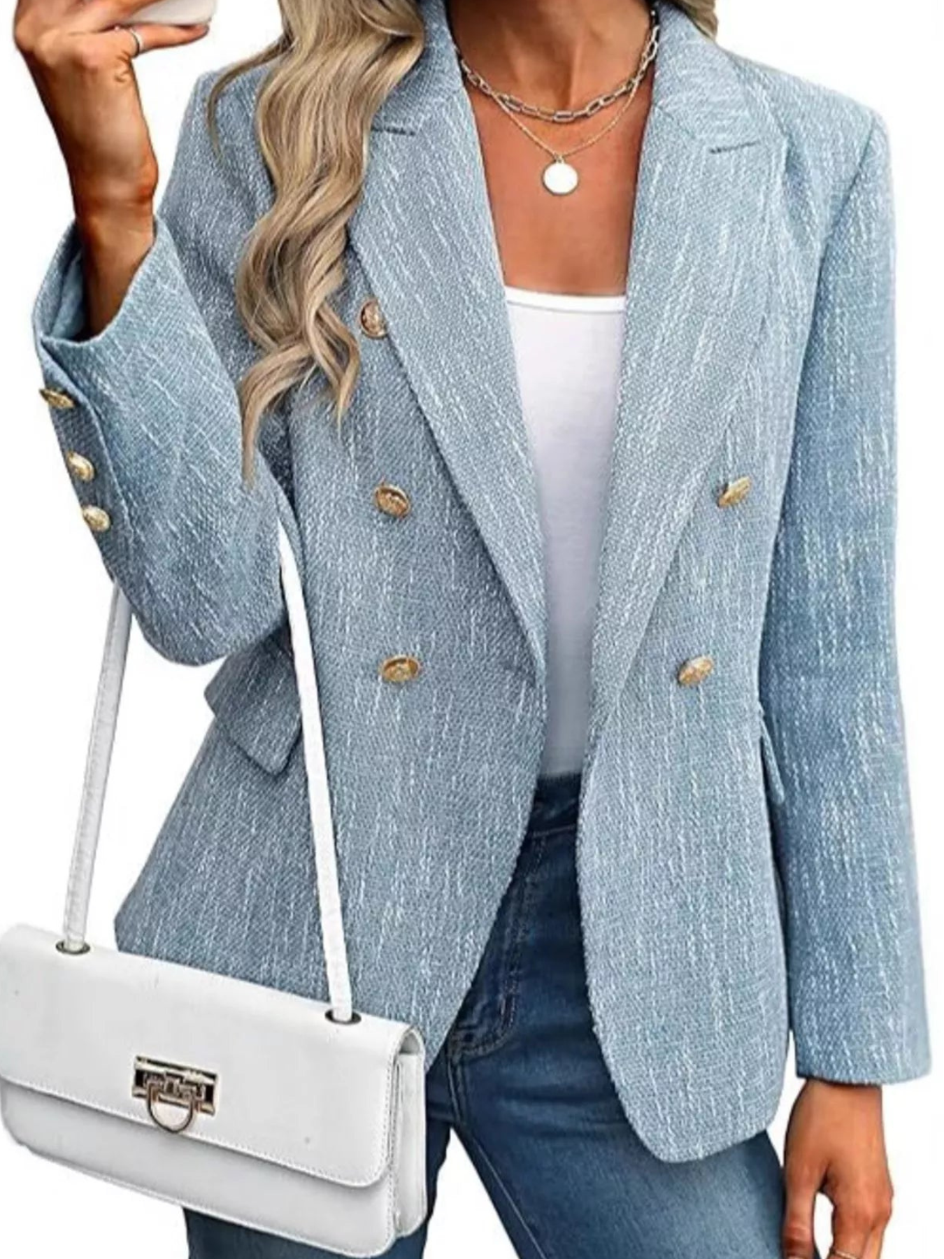 Alesia - Elegante blazer de doble botonadura con solapa