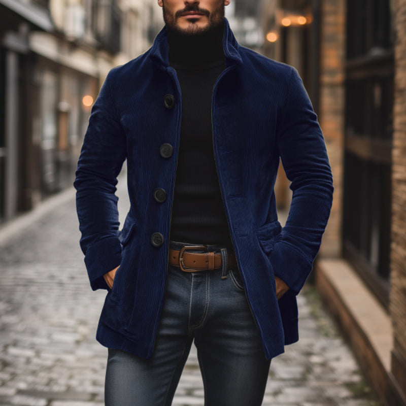 Cedric - Chaqueta elegante de pana con textura acanalada para hombre