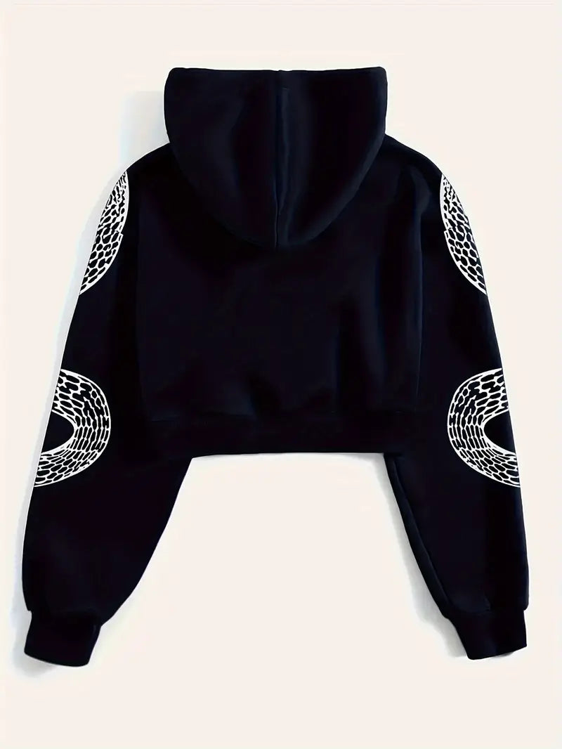 Zuri – Sudadera con capucha de algodón estampada
