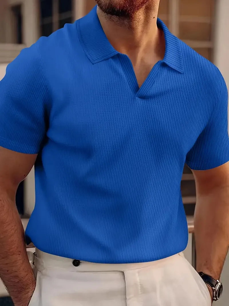 Brice - Polo casual Slim Fit de punto waffle para hombre