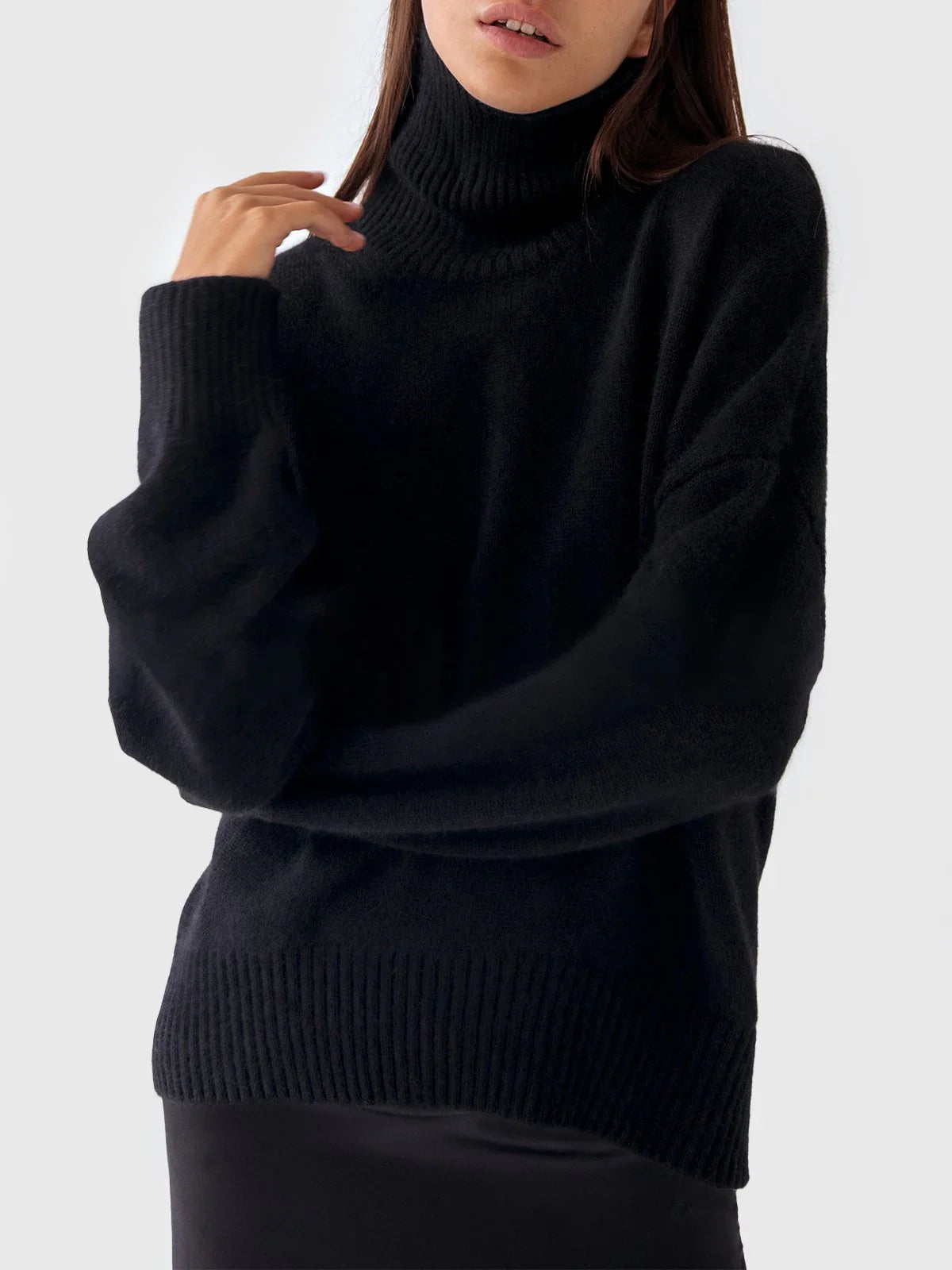 Olga – Jersey holgado oversize de cuello alto