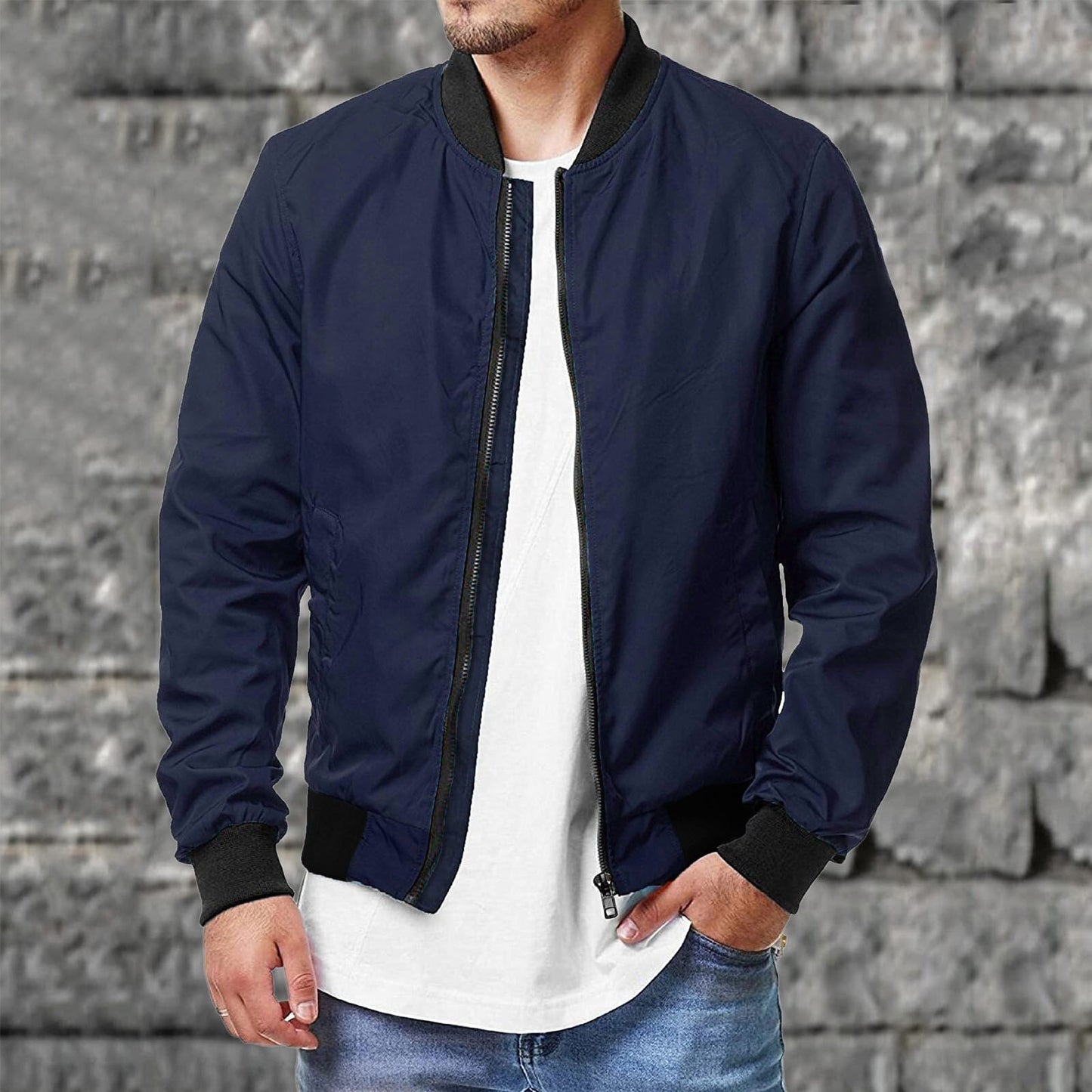 Kurt - Chaqueta bomber de estilo casual