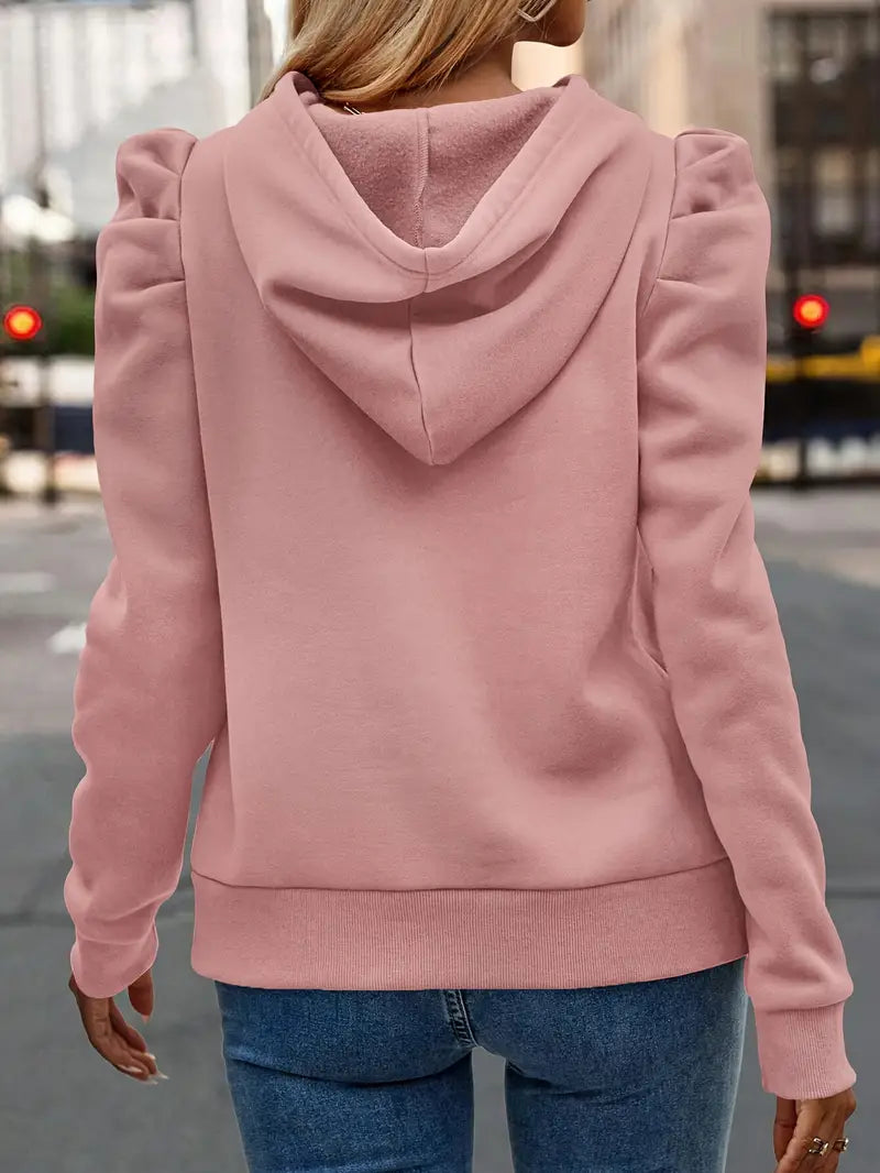 Ronja – Kapuzenpullover con Puffärmeln