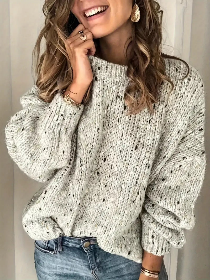Bessie - Jersey de punto con cuello redondo