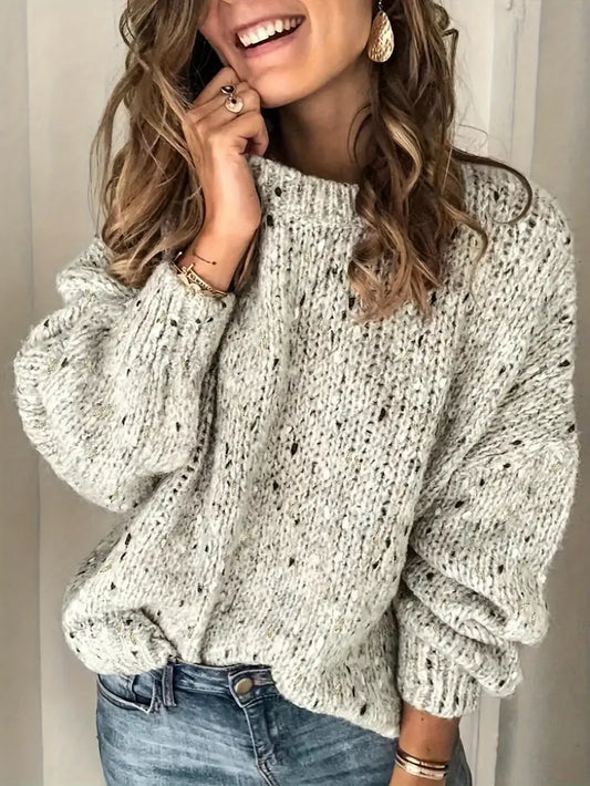 Bessie - Jersey de punto con cuello redondo