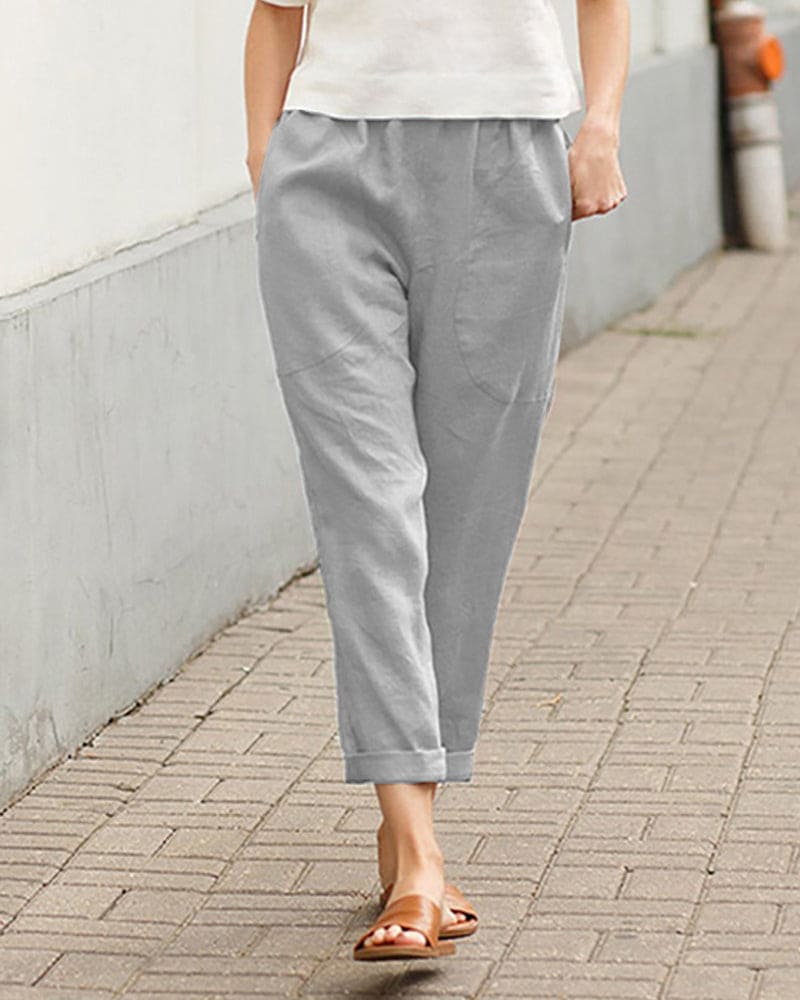 Rilynn - Pantalón cómodo informal con bolsillos grandes