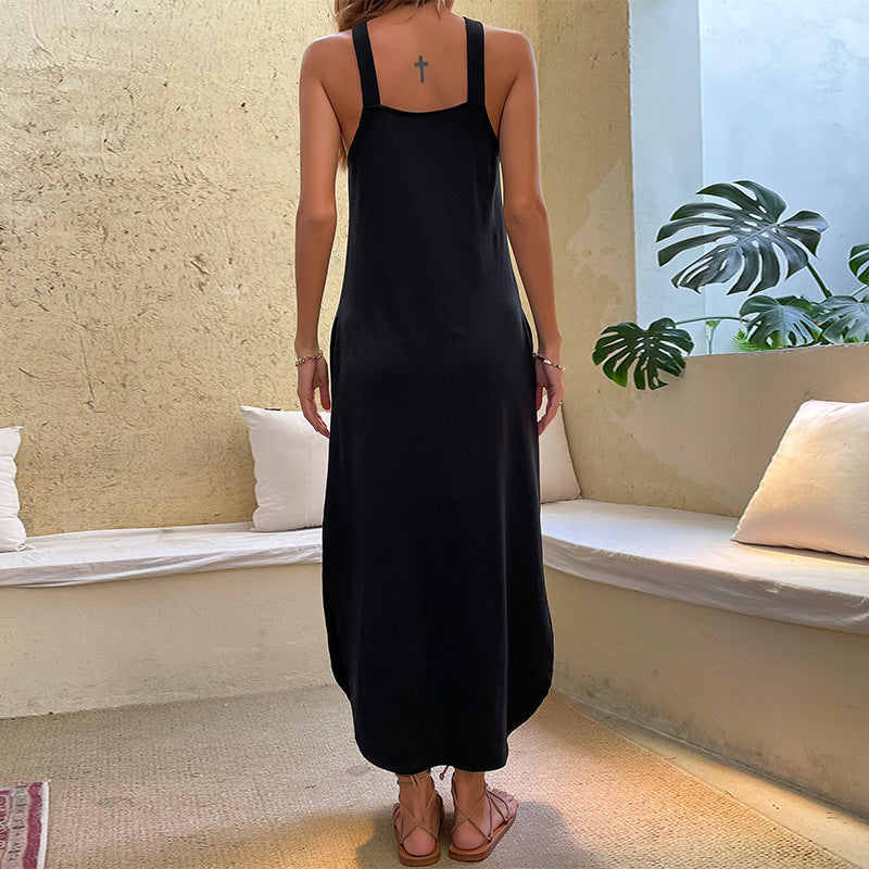 Angelina - Vestido largo con cuello alto