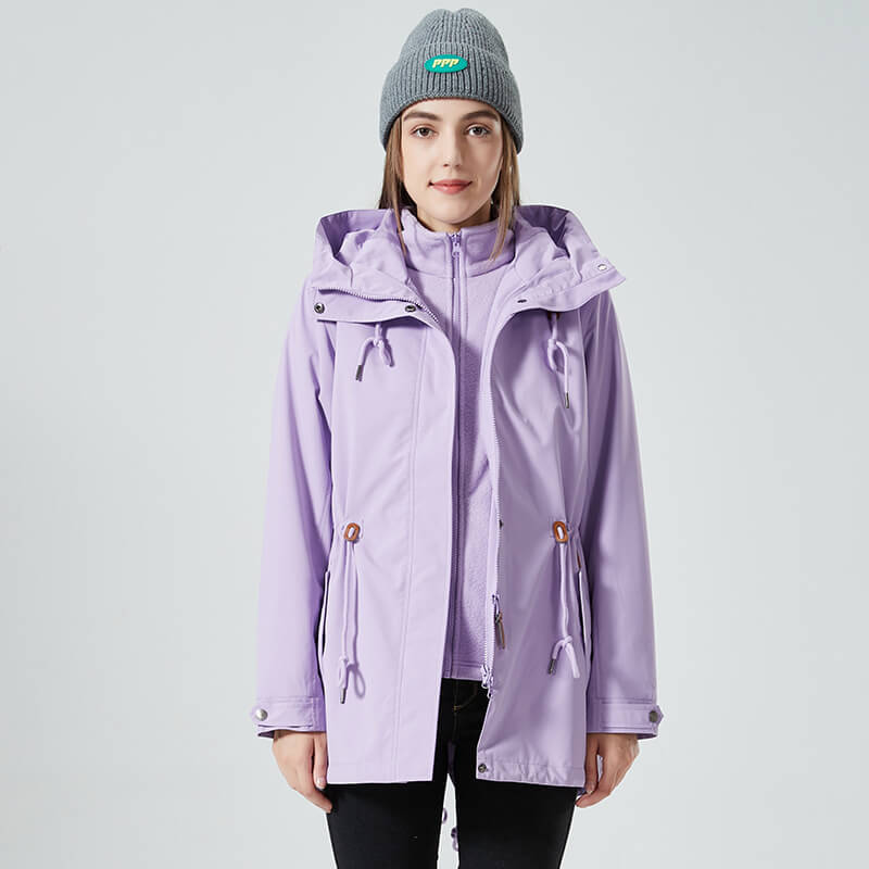 Bella - Chaqueta con capucha y cremallera Essential con cintura