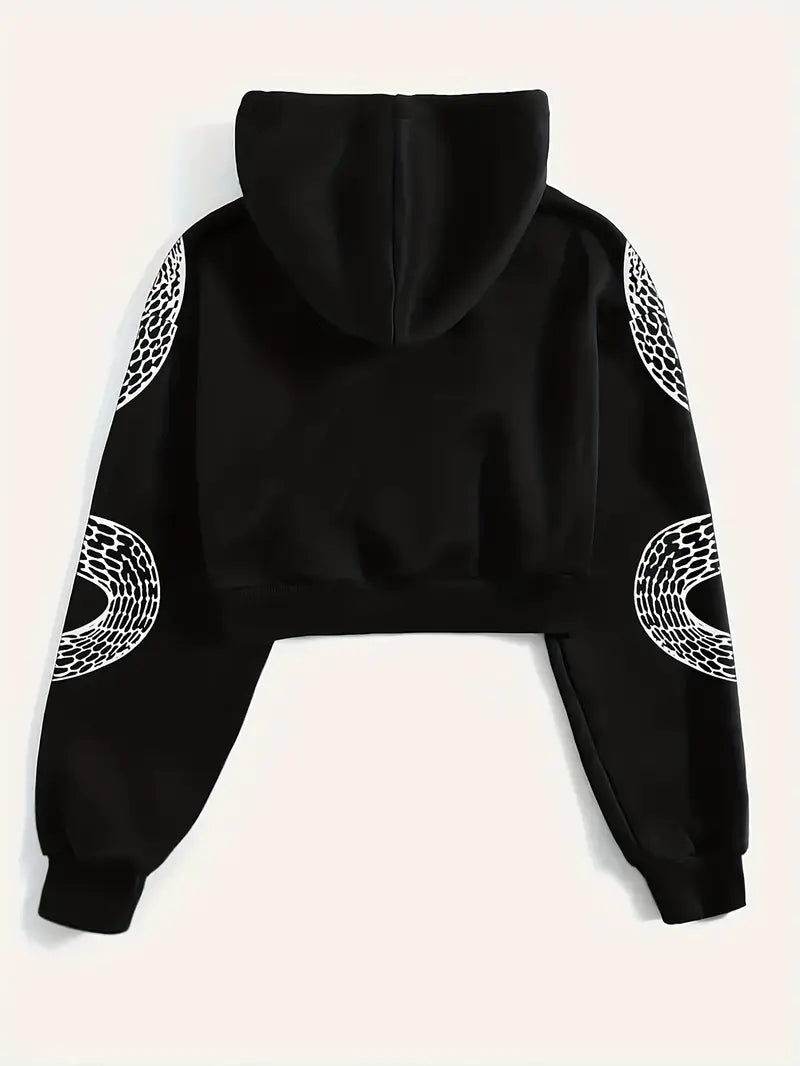 Zuri – Sudadera con capucha de algodón estampada