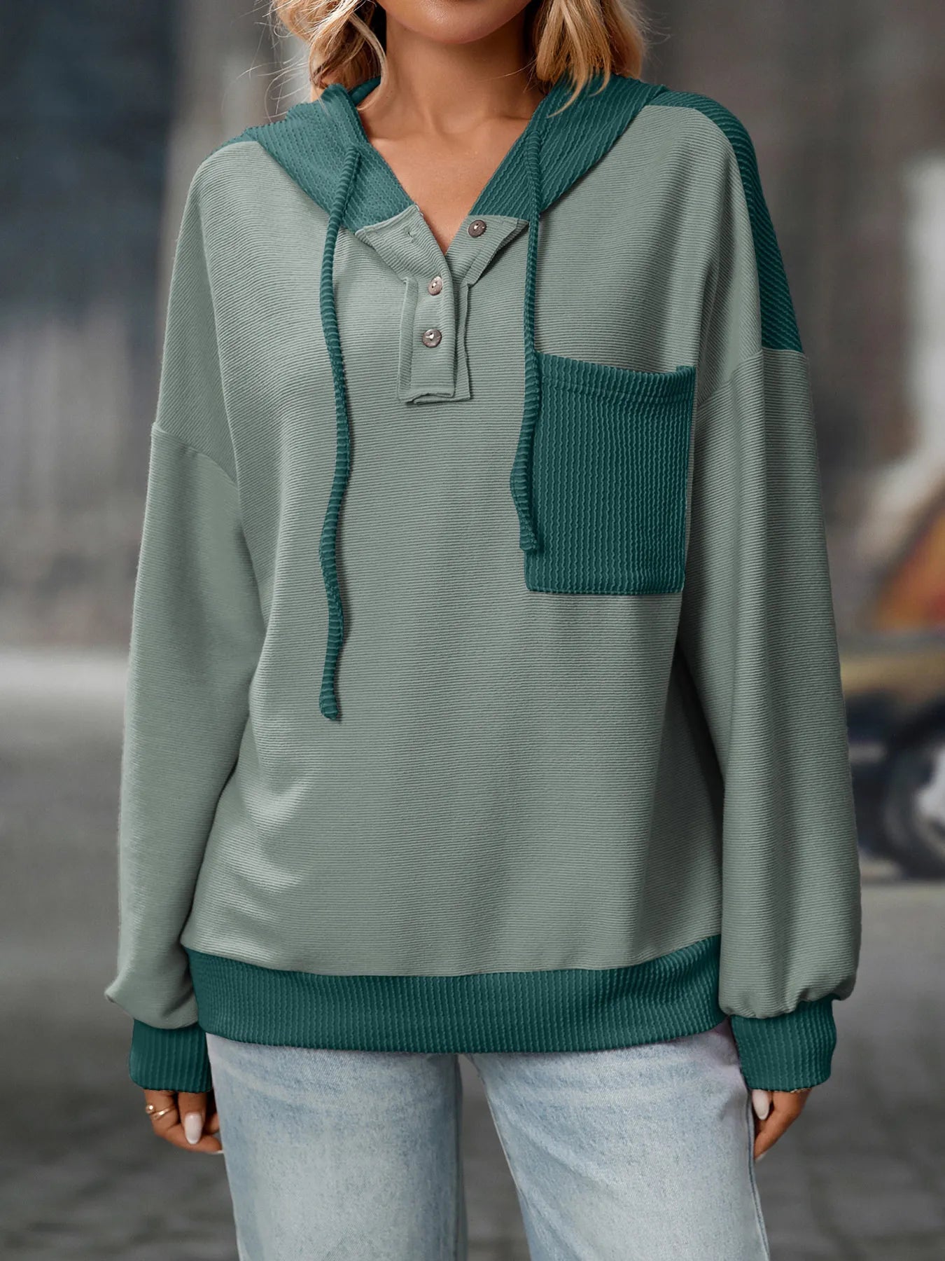 Seraphine - Chaqueta elegante e informal con capucha y cordón