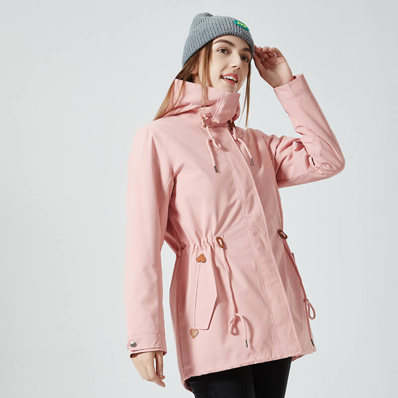 Bella - Chaqueta con capucha y cremallera Essential con cintura