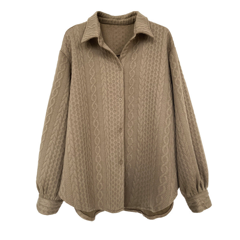 Sanya - Blusa oversize de malla con bordado