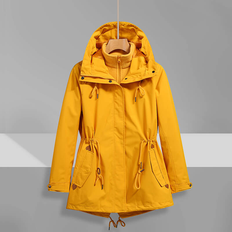 Bella - Chaqueta con capucha y cremallera Essential con cintura