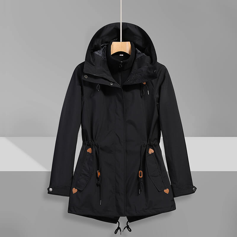 Bella - Chaqueta con capucha y cremallera Essential con cintura