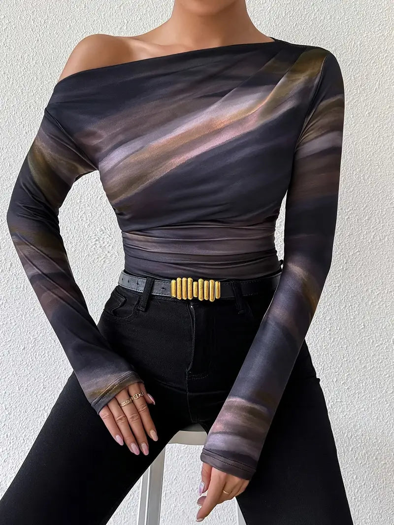 Valeria – Top elegante con hombros descubiertos