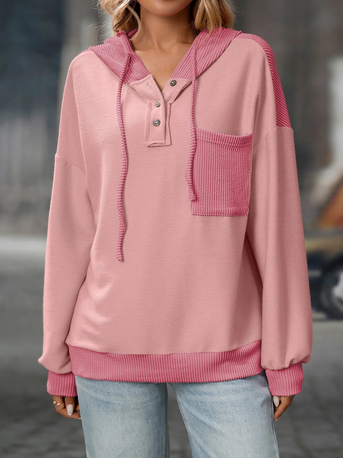 Seraphine - Chaqueta elegante e informal con capucha y cordón