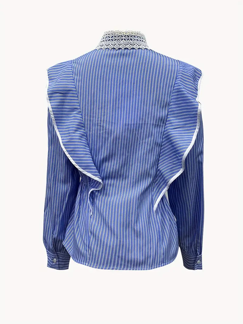 Linnea – Blusa de manga larga de algodón estilo vintage