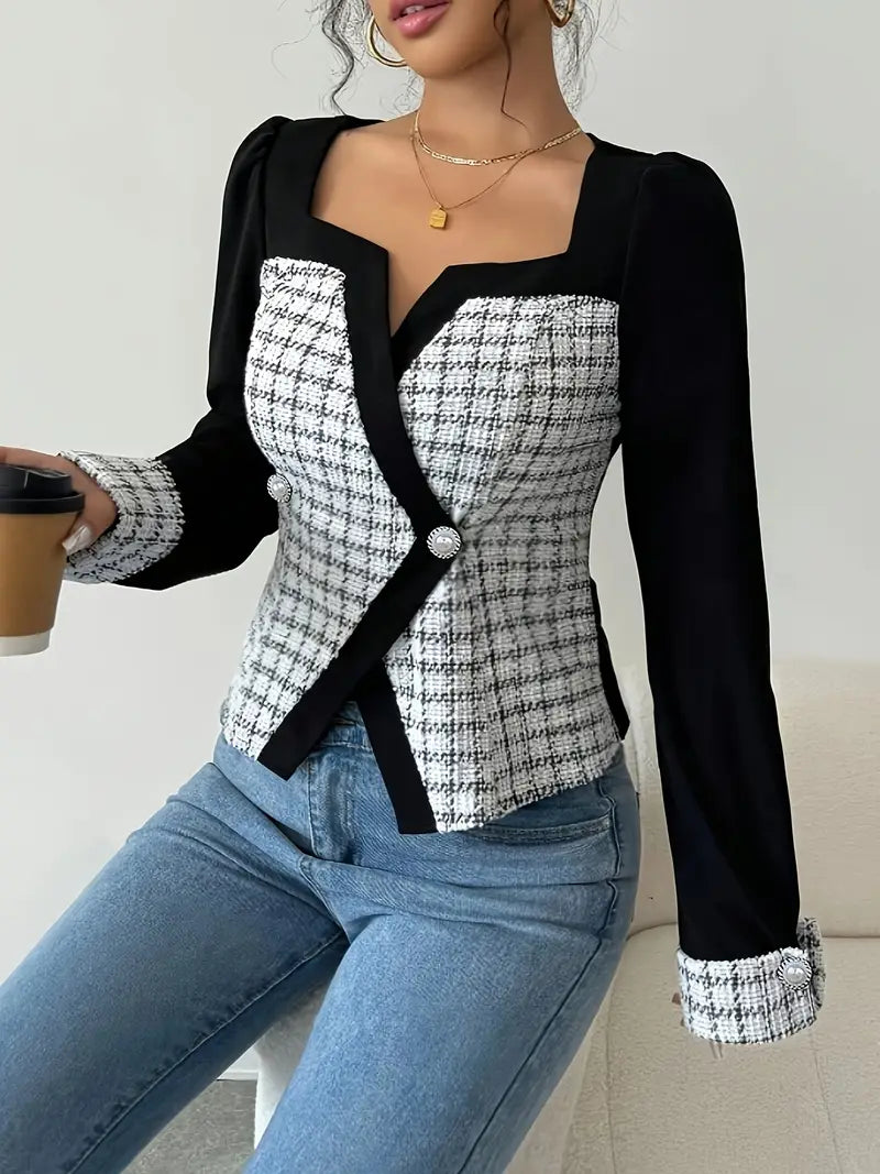 Madelyn – Top estilo chaqueta elegante
