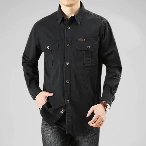 Luigi - Elegante camisa cargo de manga larga