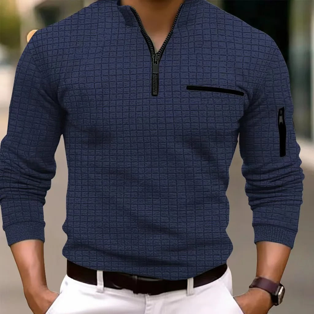 Gustin - Elegante camisa a cuadros de manga larga