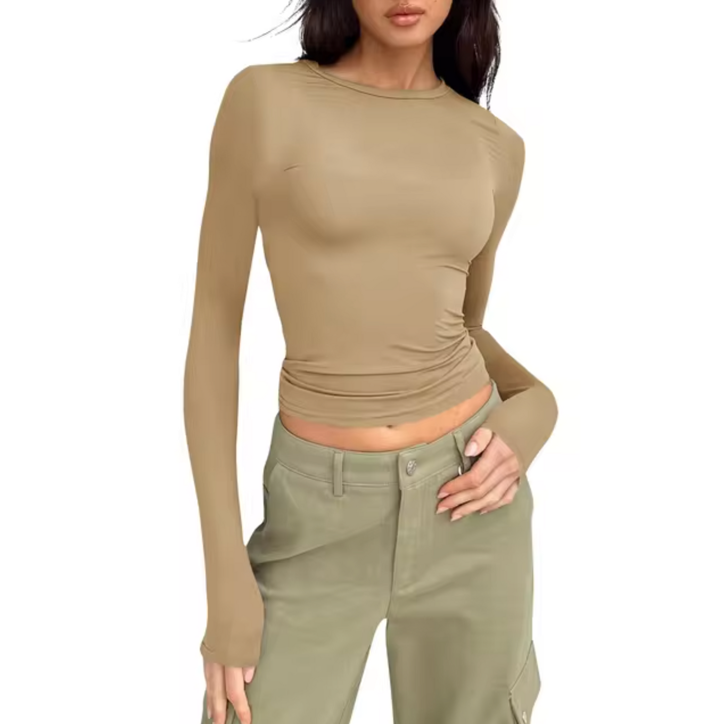 Beverly – Camisa manga larga cuello redondo
