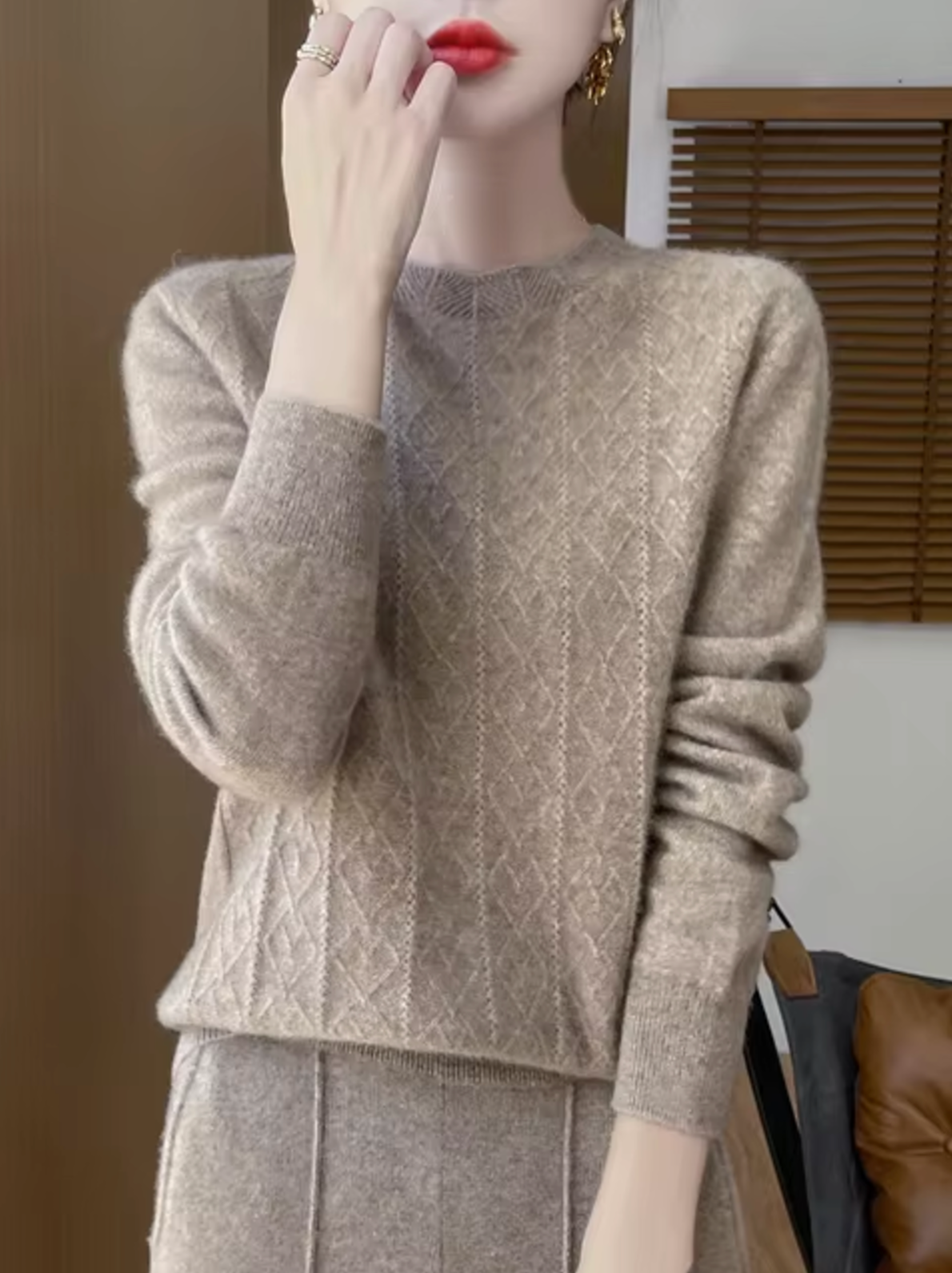 Akia – Jersey de punto de lana cashmere