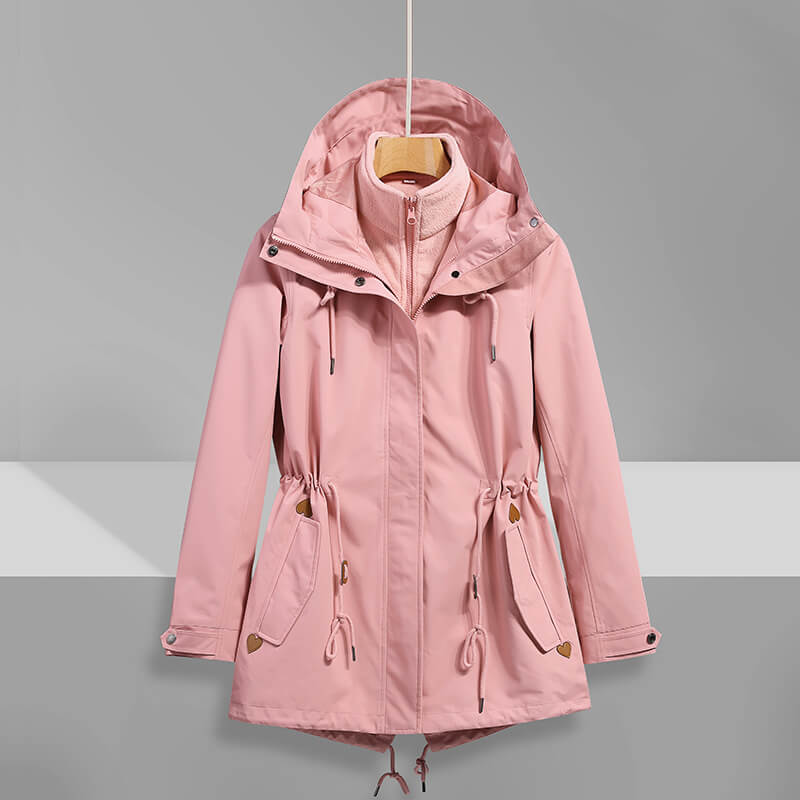 Bella - Chaqueta con capucha y cremallera Essential con cintura