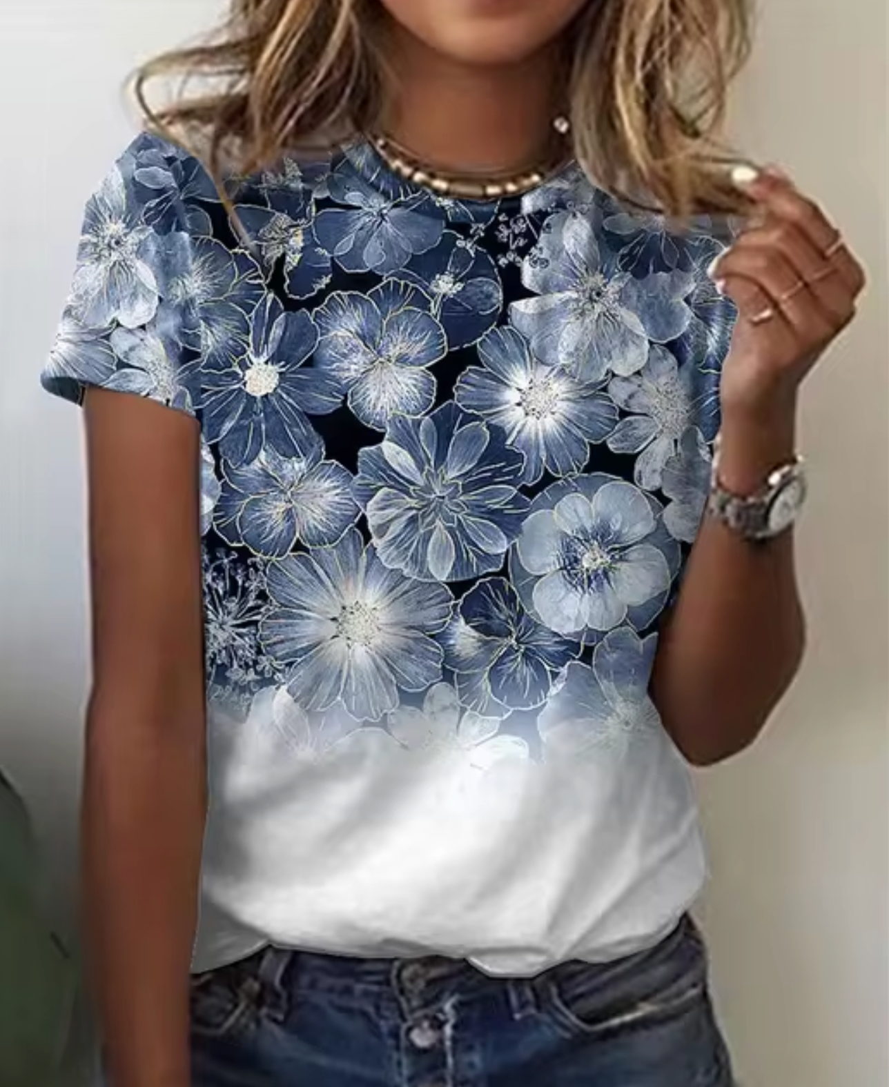 Asea – Camisas con Estampado Floral 3D