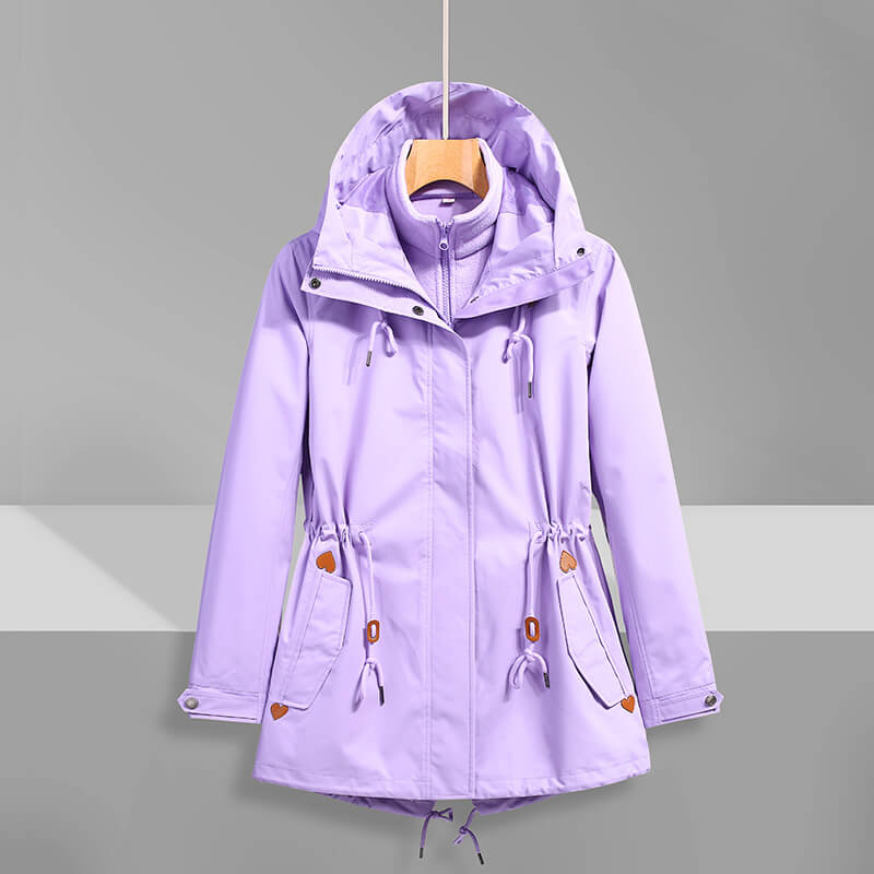 Bella - Chaqueta con capucha y cremallera Essential con cintura