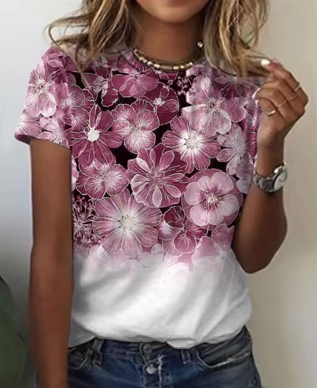 Asea – Camisas con Estampado Floral 3D
