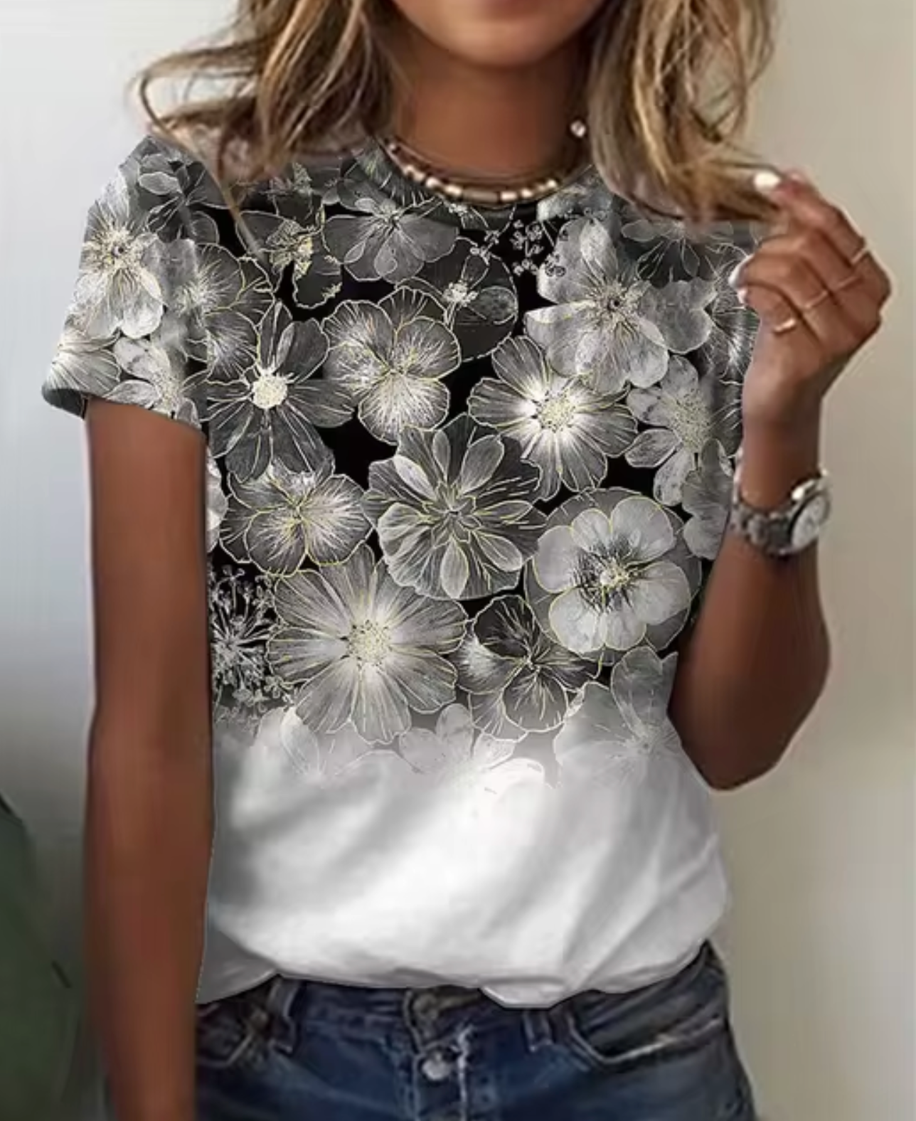 Asea – Camisas con Estampado Floral 3D