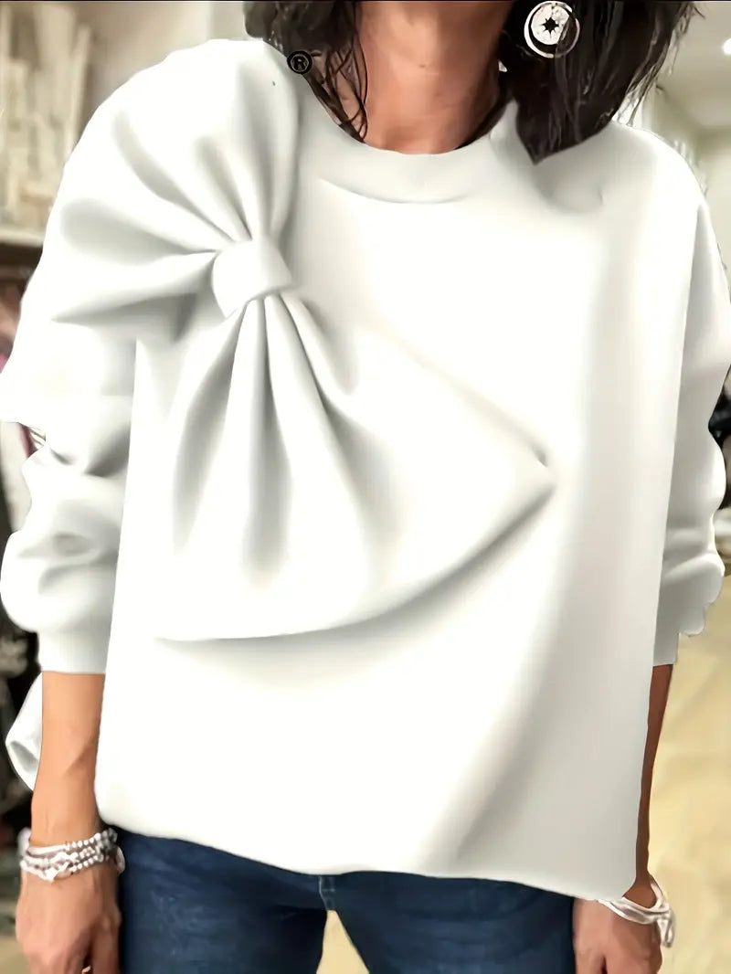 Benia – Suéter elegante con un gran lazo