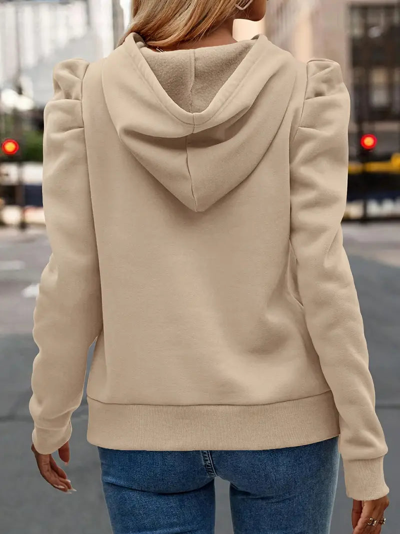 Ronja – Kapuzenpullover con Puffärmeln